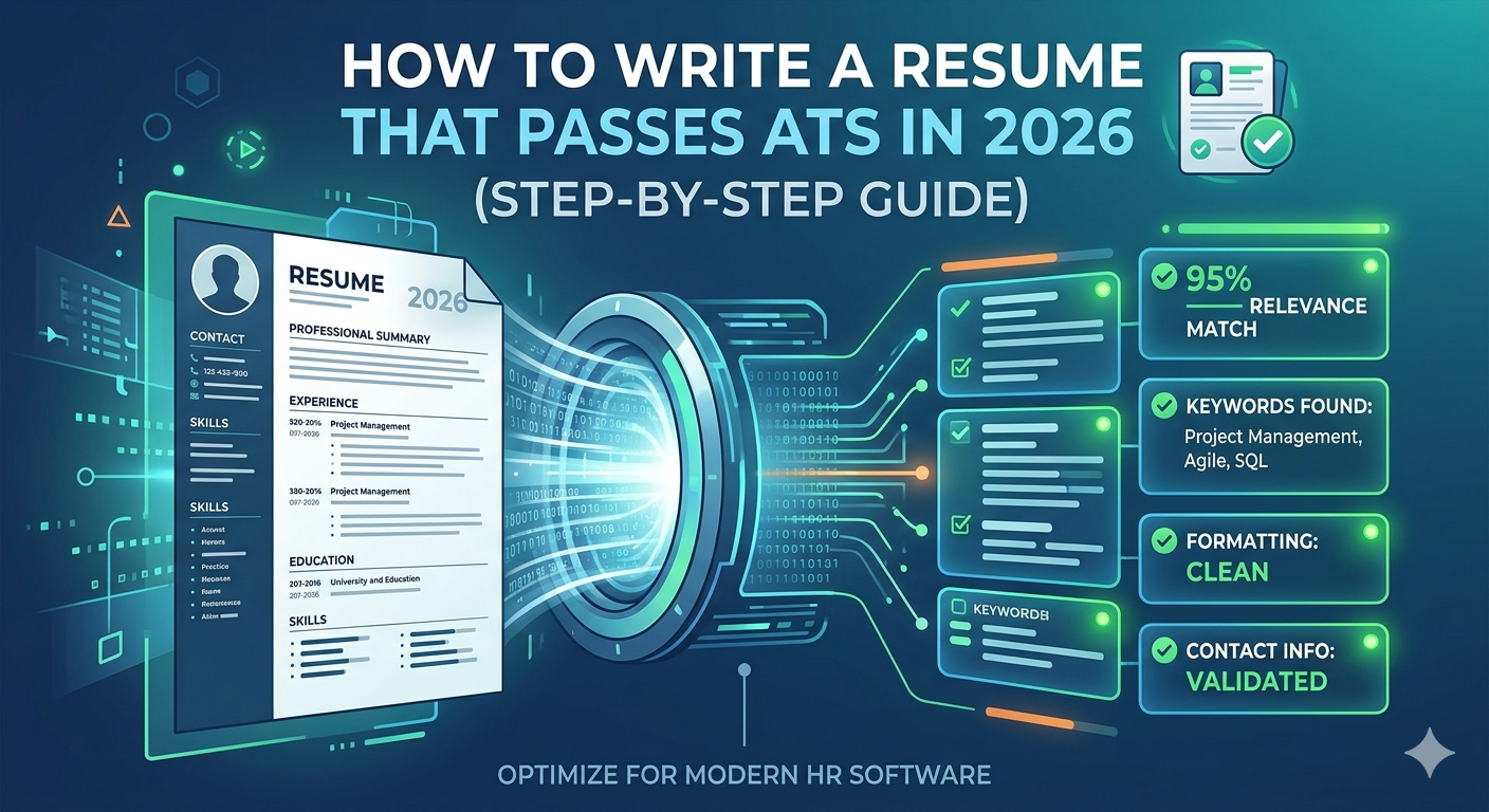 How to Write a Resume That Passes ATS in 2026 (Step-by-Step Guide)