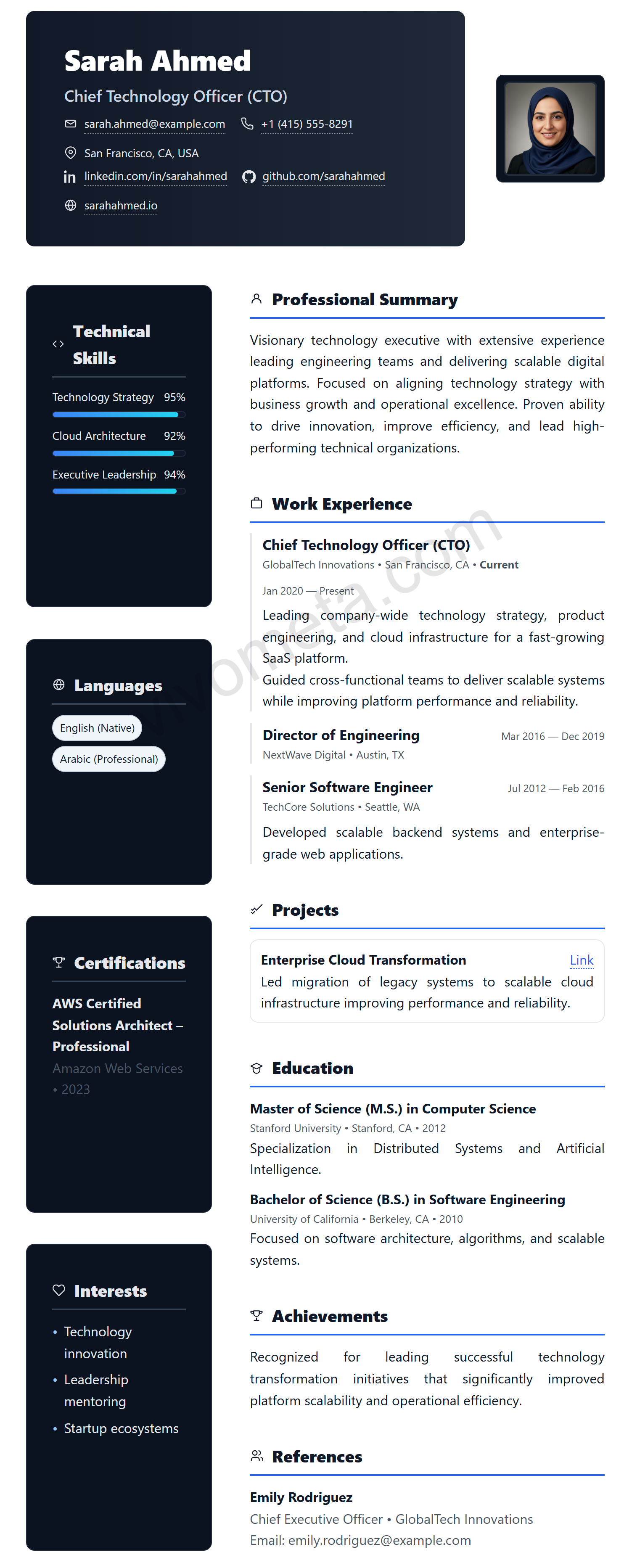 Executive Edge Pro – Resume resume template preview