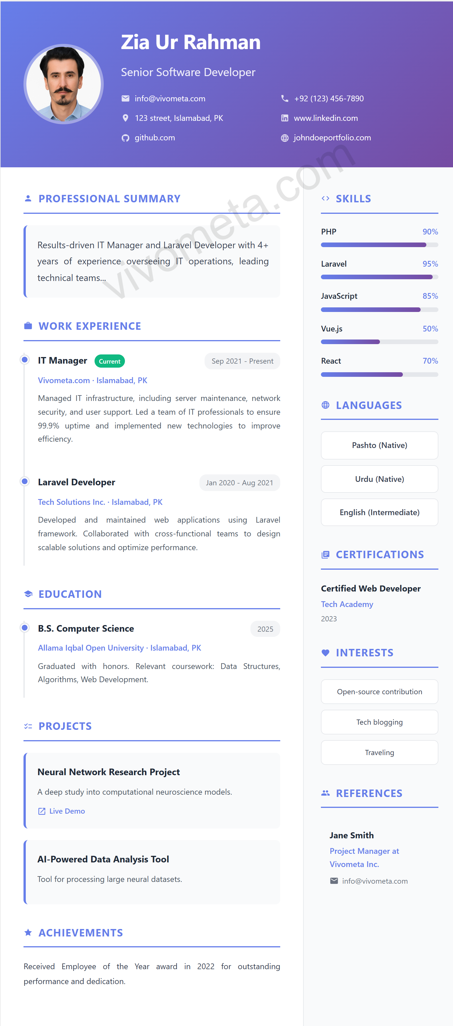 Pro Professional Resume Template resume template preview