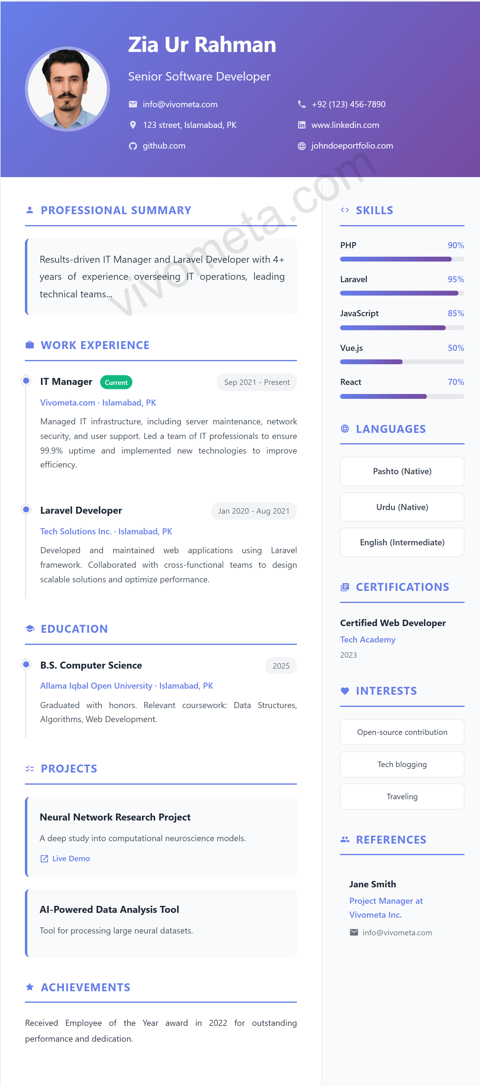 Pro Professional Resume Template